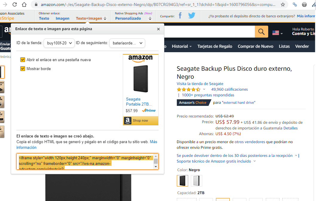 Producto Amazon Afiliado